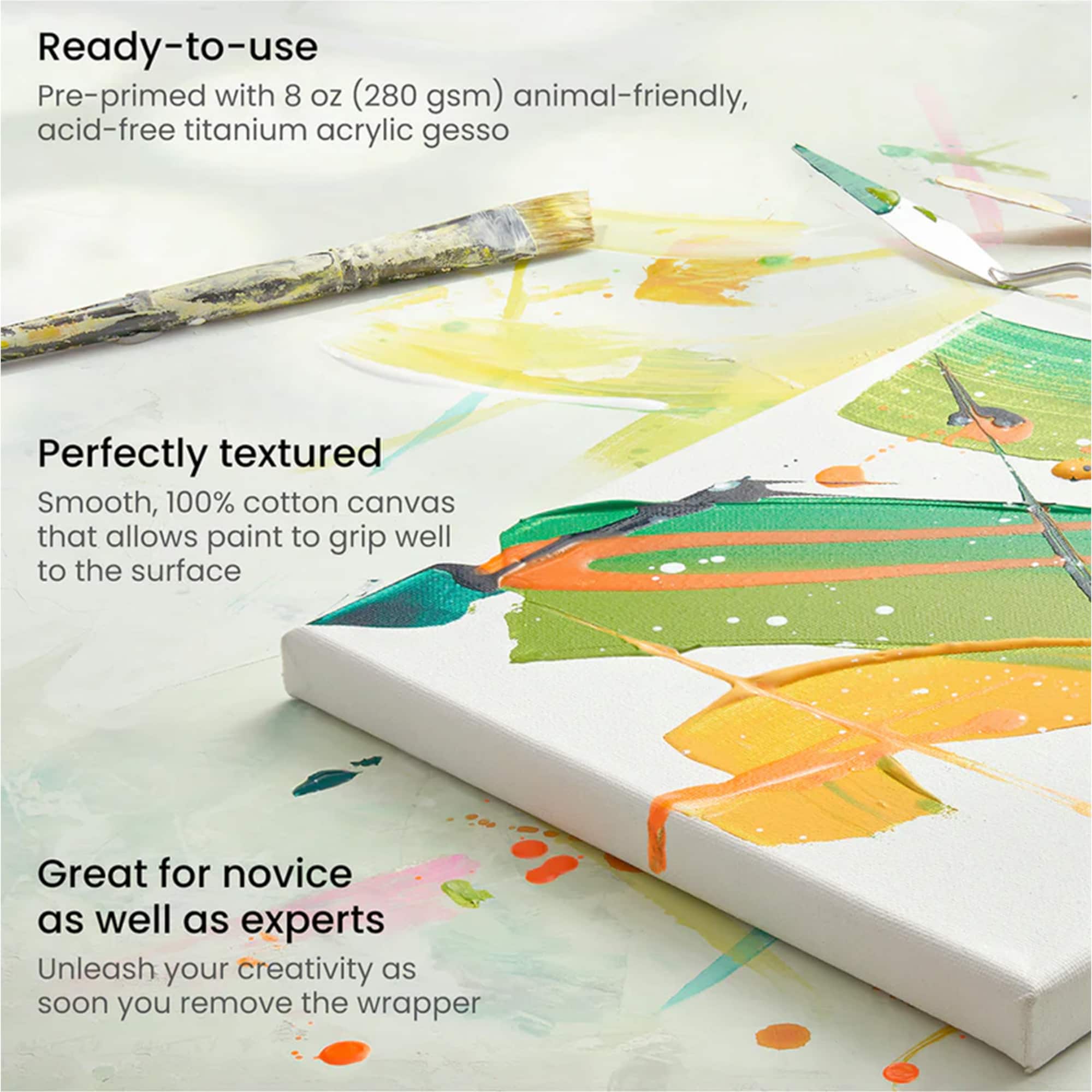 Arteza® 6" x 6" White Stretched Canvases